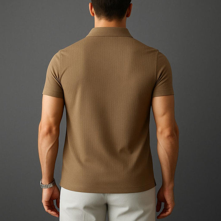 Men’s Stretch Piqué Polo Shirt | Slim Fit | Breathable Summer Essential