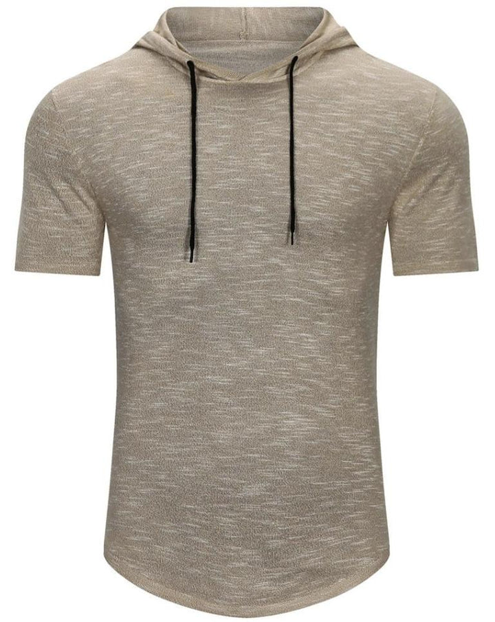Men’s Lightweight Short Sleeve Hoodie | Stretch Knit | Summer Activewear Top