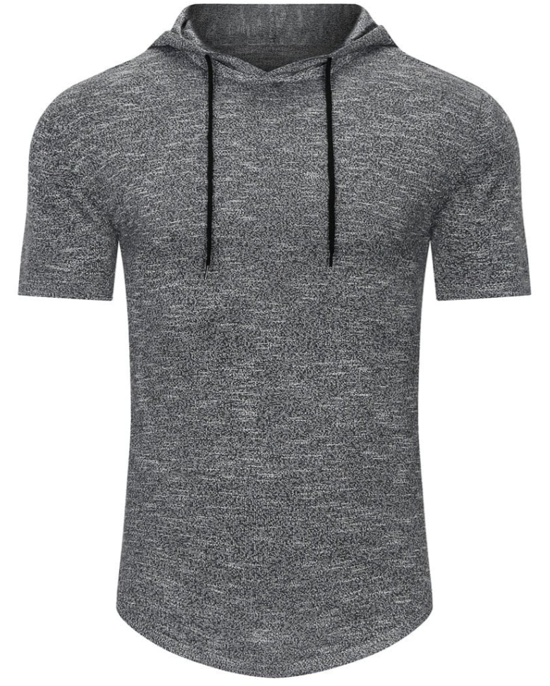 Men’s Lightweight Short Sleeve Hoodie | Stretch Knit | Summer Activewear Top