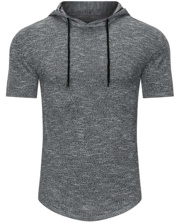 Men’s Lightweight Short Sleeve Hoodie | Stretch Knit | Summer Activewear Top
