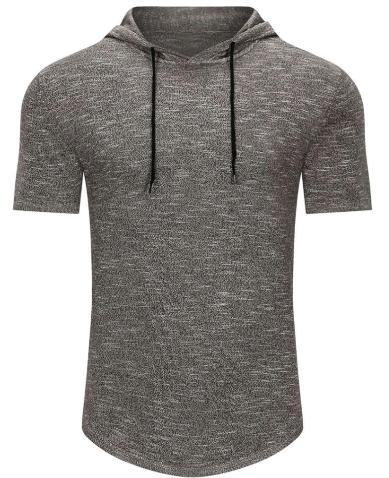 Men’s Lightweight Short Sleeve Hoodie | Stretch Knit | Summer Activewear Top