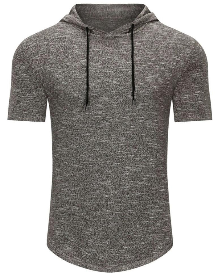 Men’s Lightweight Short Sleeve Hoodie | Stretch Knit | Summer Activewear Top