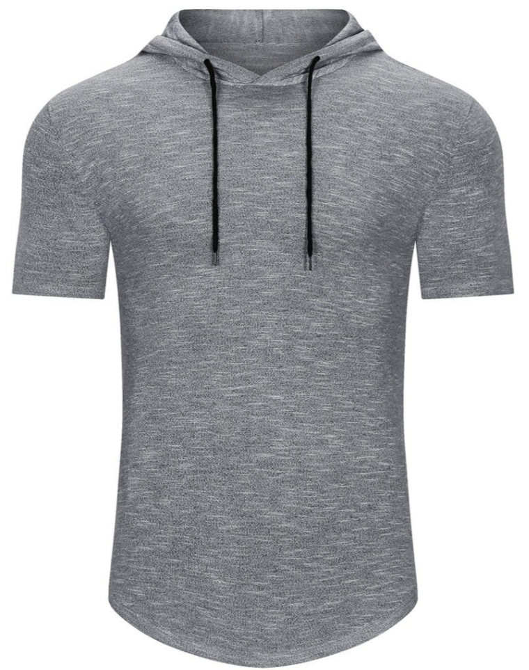 Men’s Lightweight Short Sleeve Hoodie | Stretch Knit | Summer Activewear Top