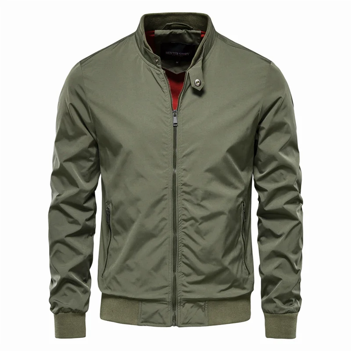 Men’s Lightweight Bomber Jacket | Ribbed Cuffs & Collar | Water-Resistant Windbreaker