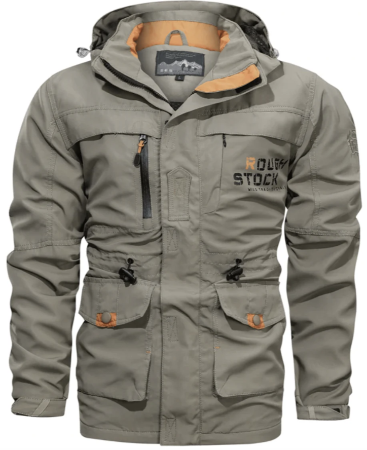 Men’s Tactical Outdoor Jacket | Multi-Pocket Waterproof Shell | Windproof Field Coat