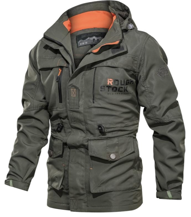 Men’s Tactical Outdoor Jacket | Multi-Pocket Waterproof Shell | Windproof Field Coat