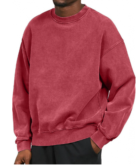 Men’s Washed Fleece Crewneck | Oversized Fit Sweatshirt | Everyday Loungewear Layer