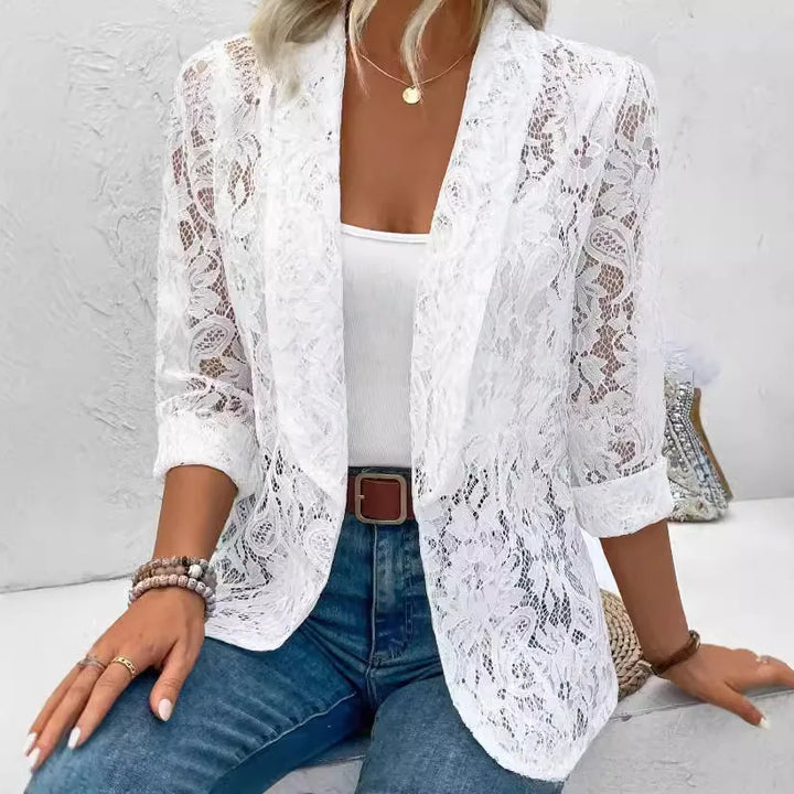 Félicie - Elegance in Lace Lightweight and Chic Blazer