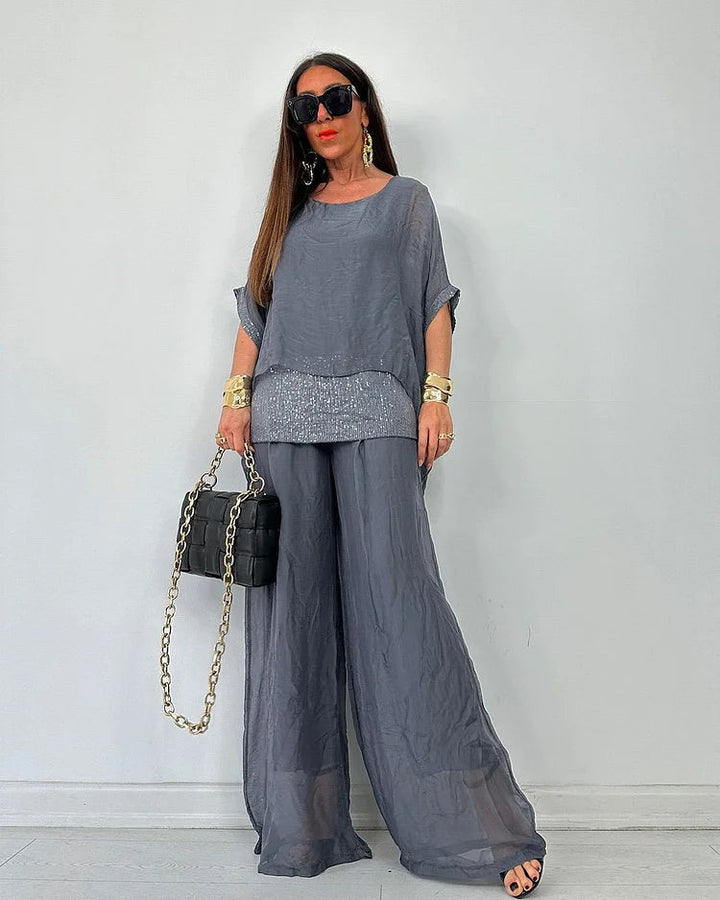 Aurélie - Chic Two-Piece Summer Set - Flowing Elegance and Lightweight Comfort