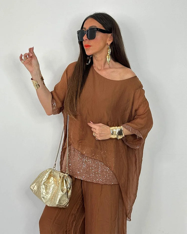 Aurélie - Chic Two-Piece Summer Set - Flowing Elegance and Lightweight Comfort