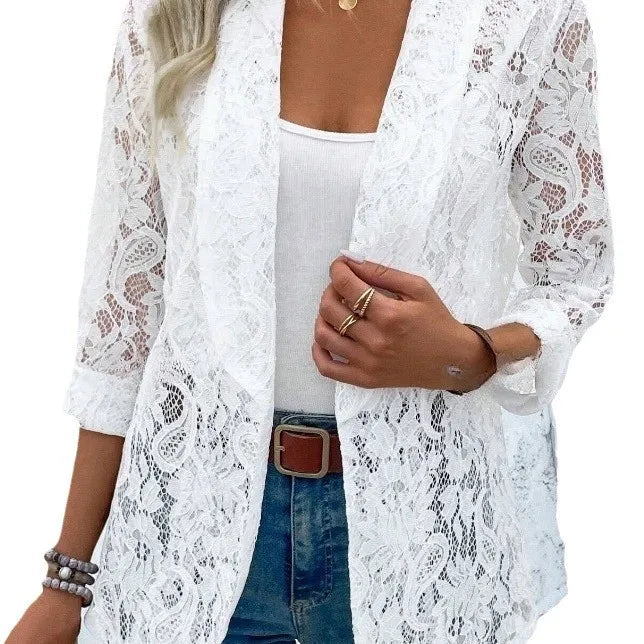 Félicie - Elegance in Lace Lightweight and Chic Blazer