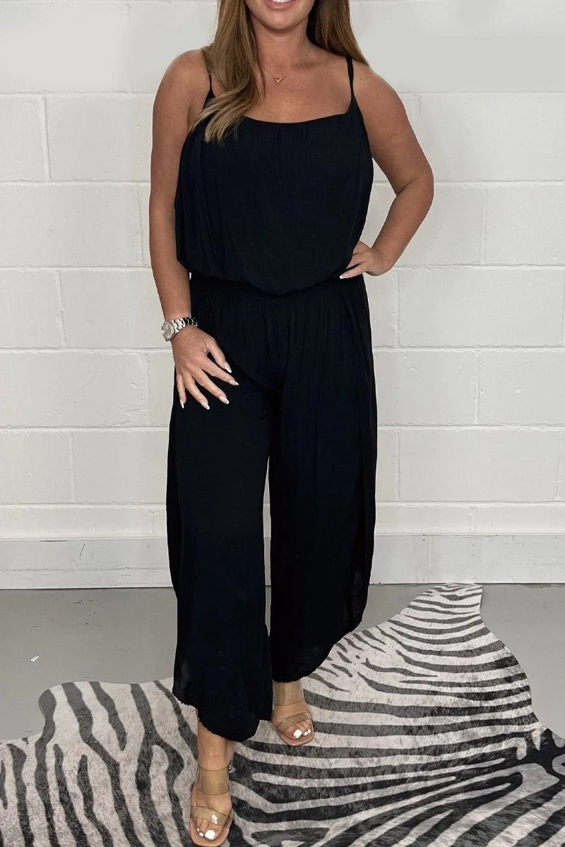Norelia - Casual Solid Strappy Jumpsuit