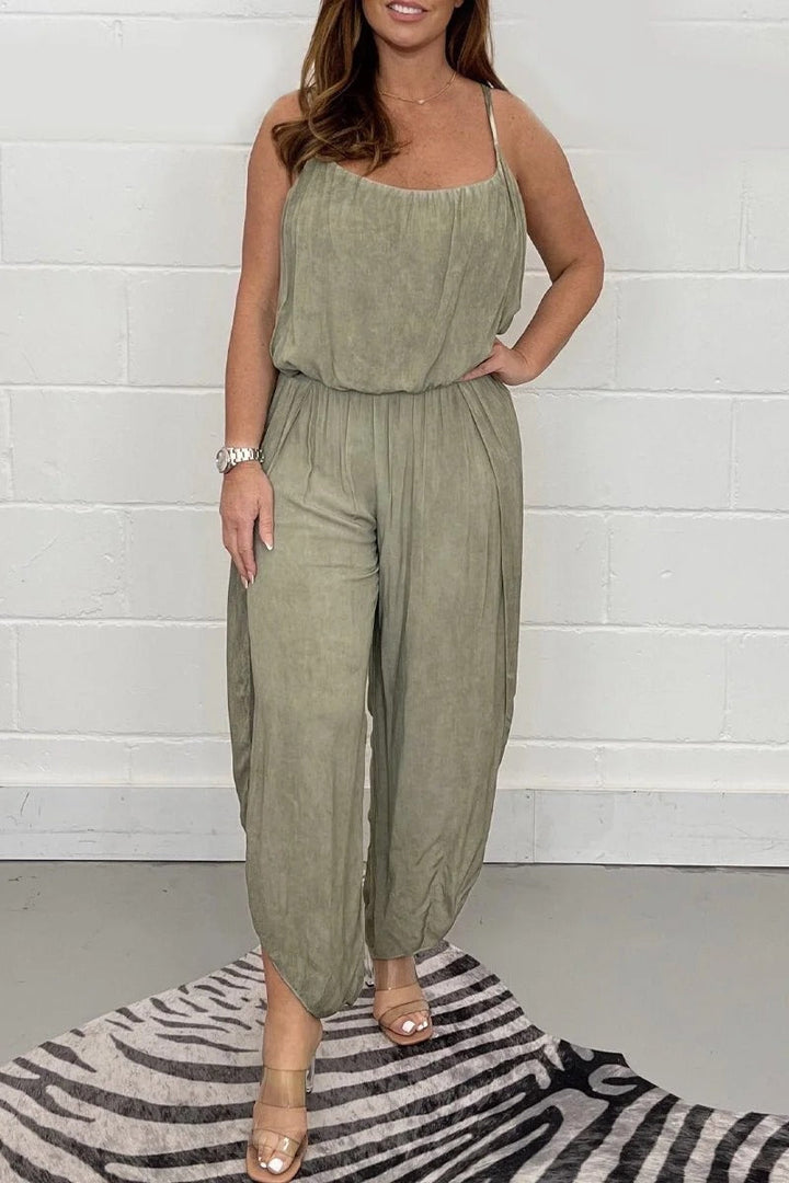 Norelia - Casual Solid Strappy Jumpsuit