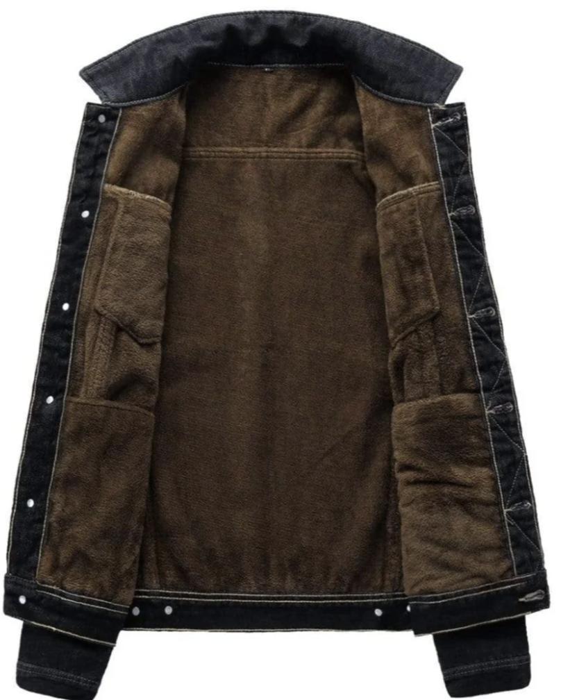 Men’s Sherpa-Lined Denim Jacket | Classic Fit | Cold-Weather Layer