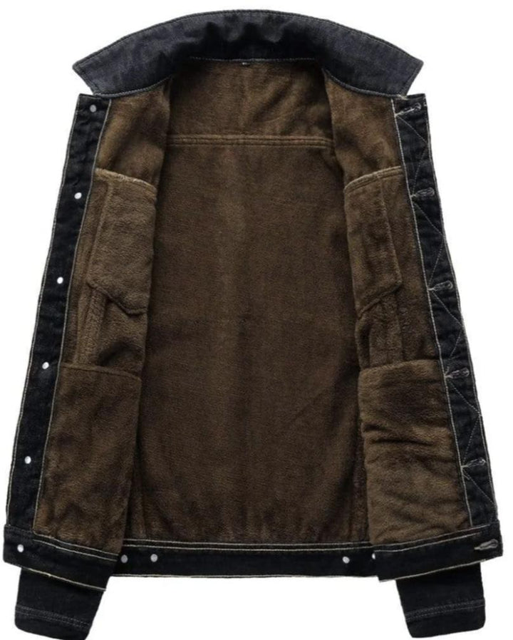 Men’s Sherpa-Lined Denim Jacket | Classic Fit | Cold-Weather Layer
