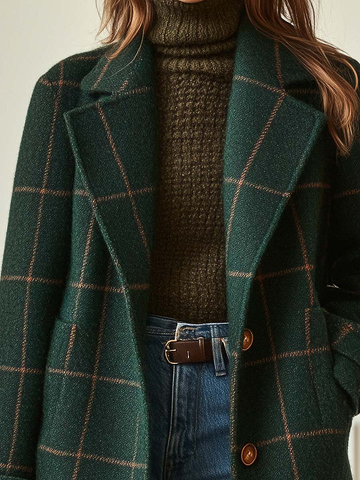 Carmelle - Women’s Classic Plaid Coat