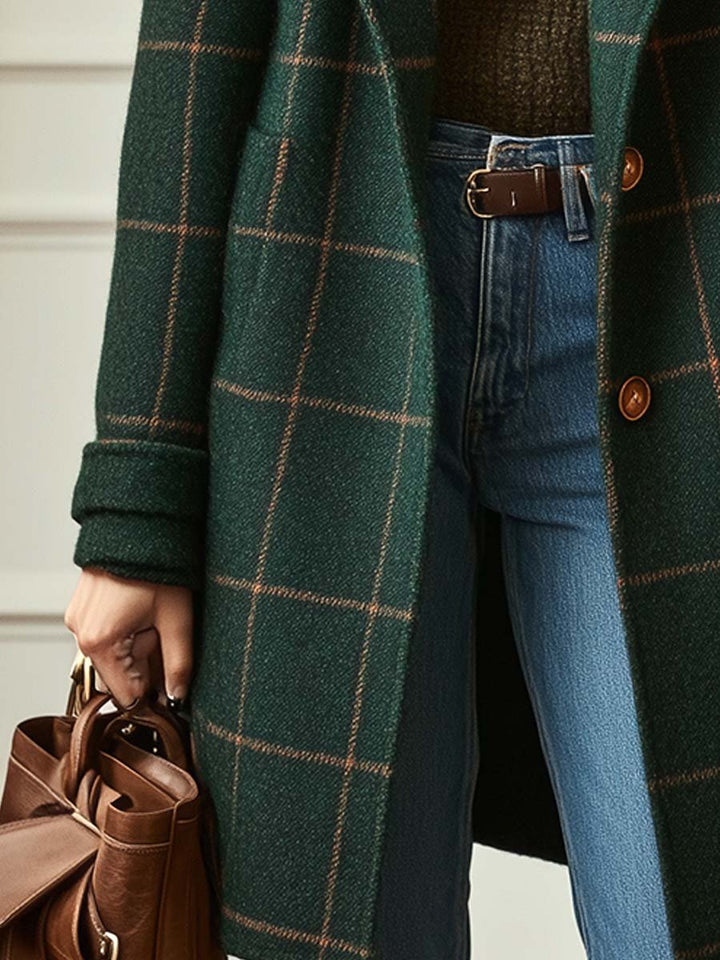 Carmelle - Women’s Classic Plaid Coat
