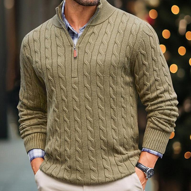 Carter – Men’s Cable Knit Quarter-Zip Sweater