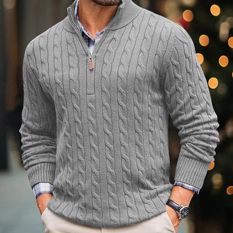 Carter – Men’s Cable Knit Quarter-Zip Sweater