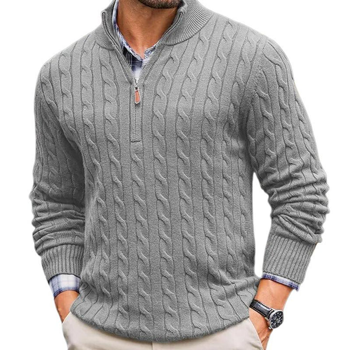 Carter – Men’s Cable Knit Quarter-Zip Sweater
