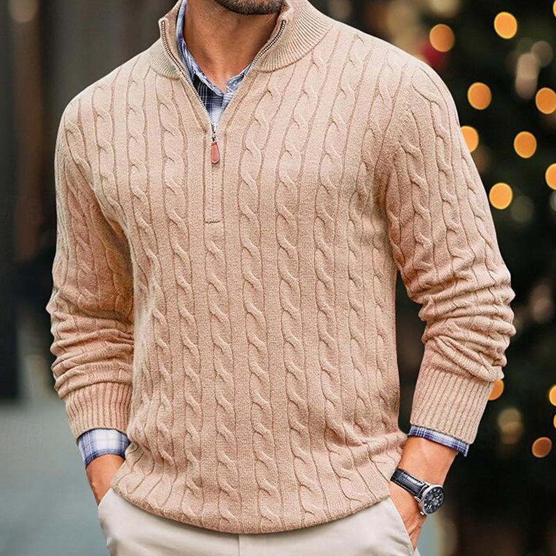 Carter – Men’s Cable Knit Quarter-Zip Sweater