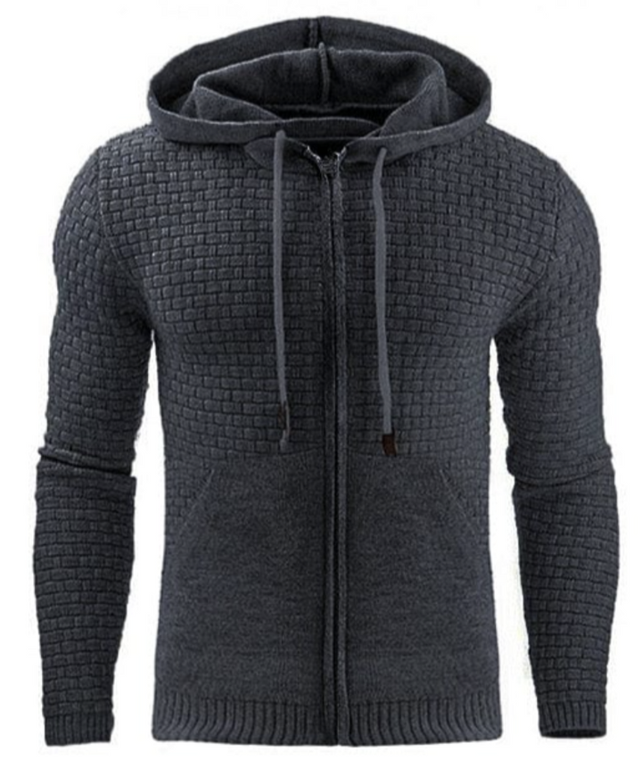 Men’s Zip Hoodie | Textured Knit | Casual Layering Canada