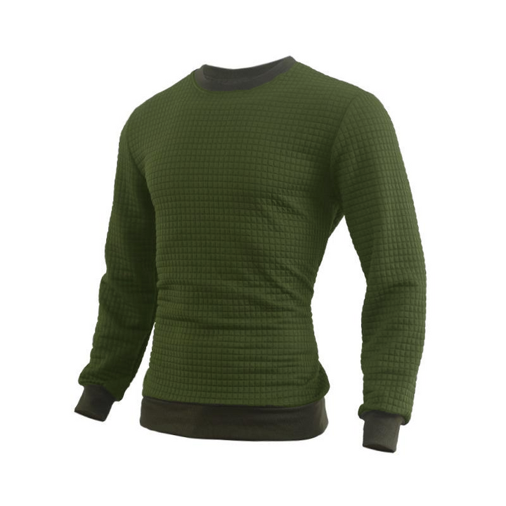 Men’s Waffle Knit Thermal Crewneck | Slim Fit Base Layer Top
