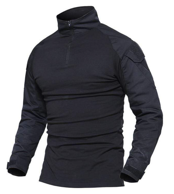 Pull tactique à col zippé pour homme | Haut d'entraînement léger | Vêtements de sport outdoor 
