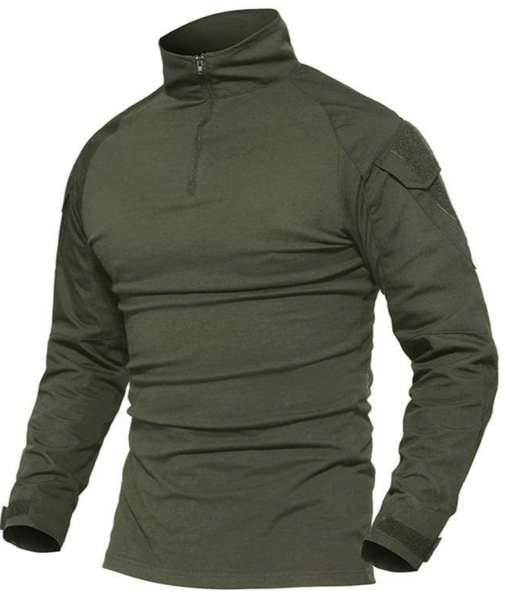 Pull tactique à col zippé pour homme | Haut d'entraînement léger | Vêtements de sport outdoor 