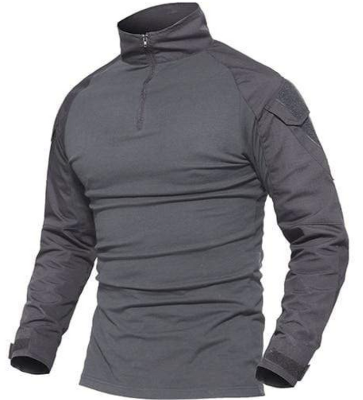 Pull tactique à col zippé pour homme | Haut d'entraînement léger | Vêtements de sport outdoor 
