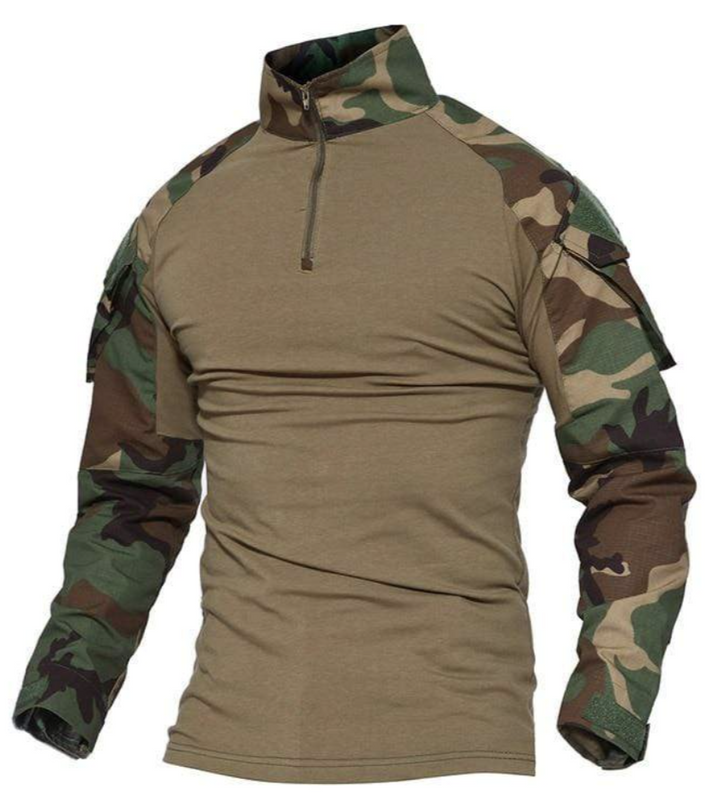 Pull tactique à col zippé pour homme | Haut d'entraînement léger | Vêtements de sport outdoor 