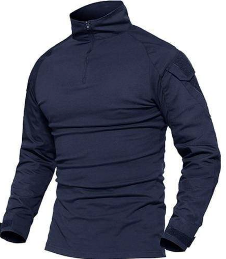 Pull tactique à col zippé pour homme | Haut d'entraînement léger | Vêtements de sport outdoor 