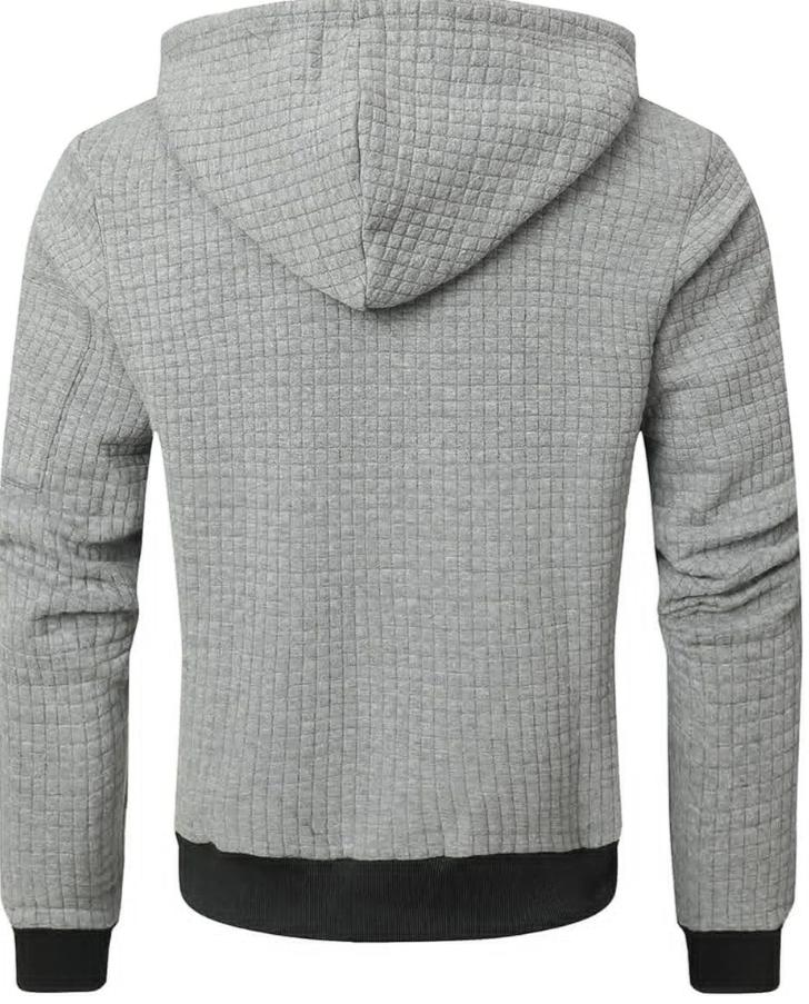 Men’s Quilted Hoodie | Zip-Up Sweatshirt with Hood | Casual Outerwear Canada
