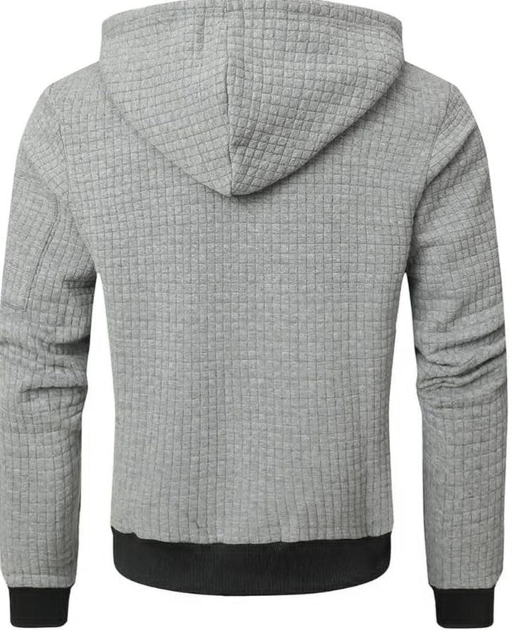 Men’s Quilted Hoodie | Zip-Up Sweatshirt with Hood | Casual Outerwear Canada