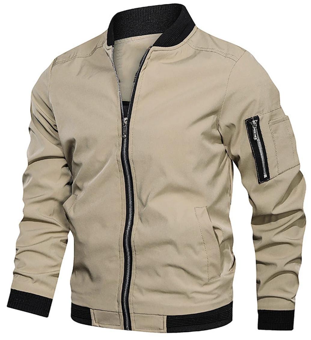 Men’s Lightweight Bomber Jacket | Zip-Up Casual Streetwear