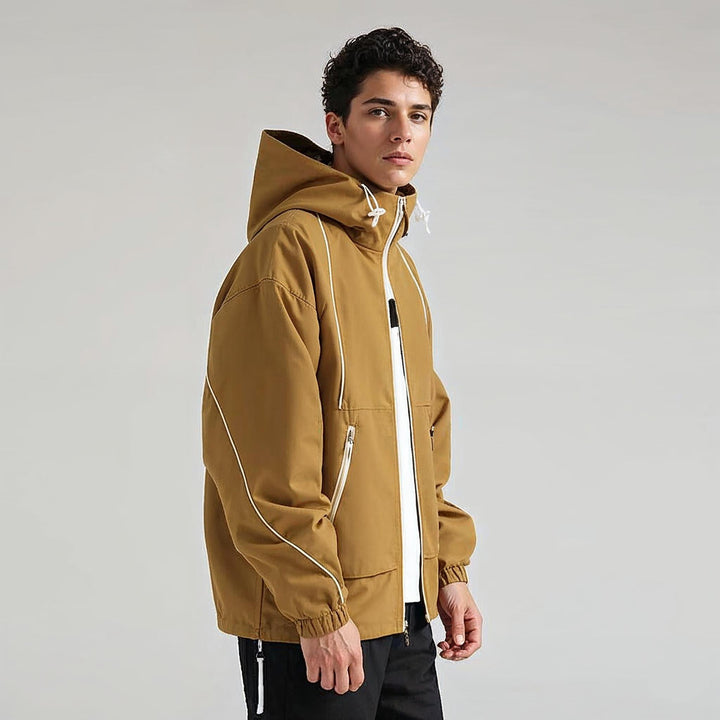 Men’s Windbreaker Jacket | Drawstring Hood & Elastic Cuffs | Lightweight Shell