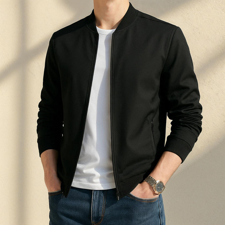 Men’s Bomber Jacket | Minimalist Zip-Up | Slim Fit Lightweight Layer