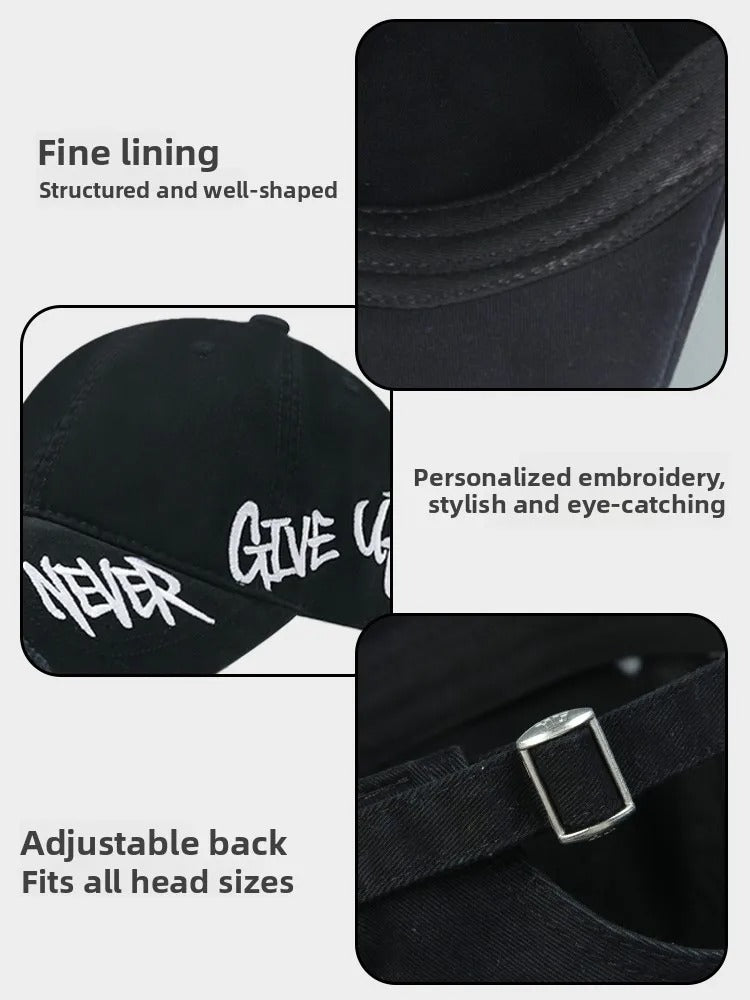 Never Give Up Distressed Cap