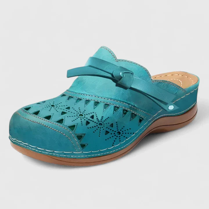 Nicholle - Bow Hollow Out Flat Mules