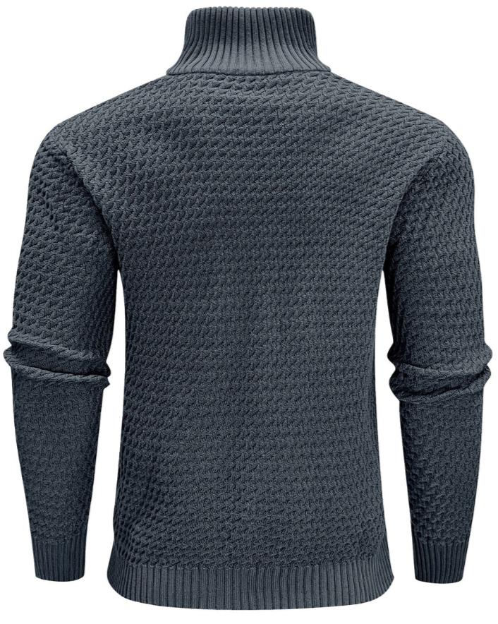 Men’s Textured Half-Zip Sweater | Ribbed Knit Pullover | Smart Casual Layer
