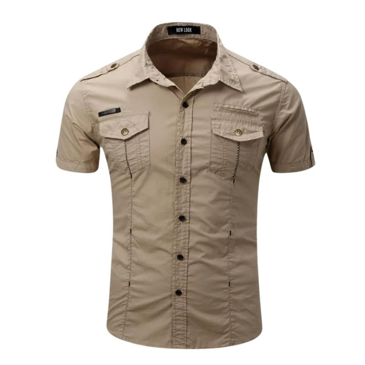 Men's Short Sleeve Utility Shirt | Button-Up | Dual Chest Pockets
