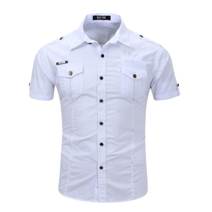 Men's Short Sleeve Utility Shirt | Button-Up | Dual Chest Pockets