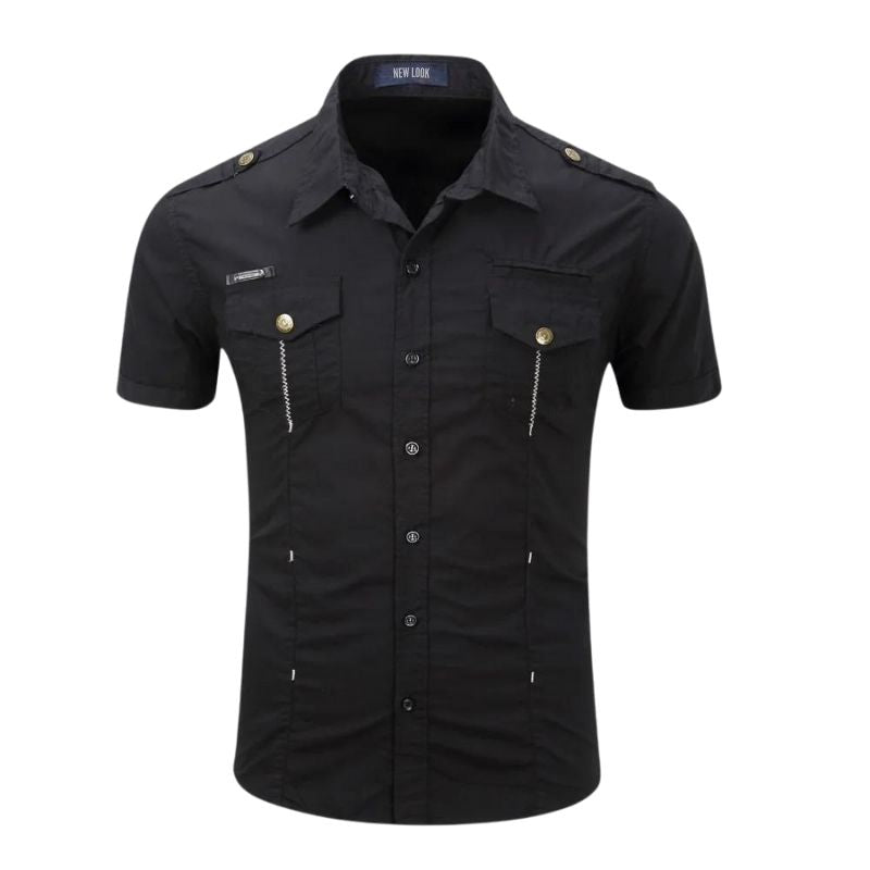 Men's Short Sleeve Utility Shirt | Button-Up | Dual Chest Pockets