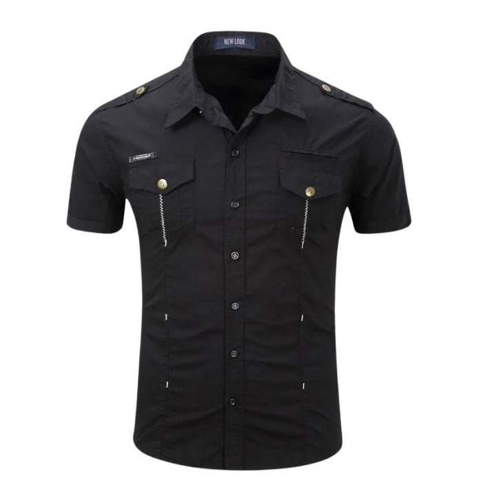Men's Short Sleeve Utility Shirt | Button-Up | Dual Chest Pockets