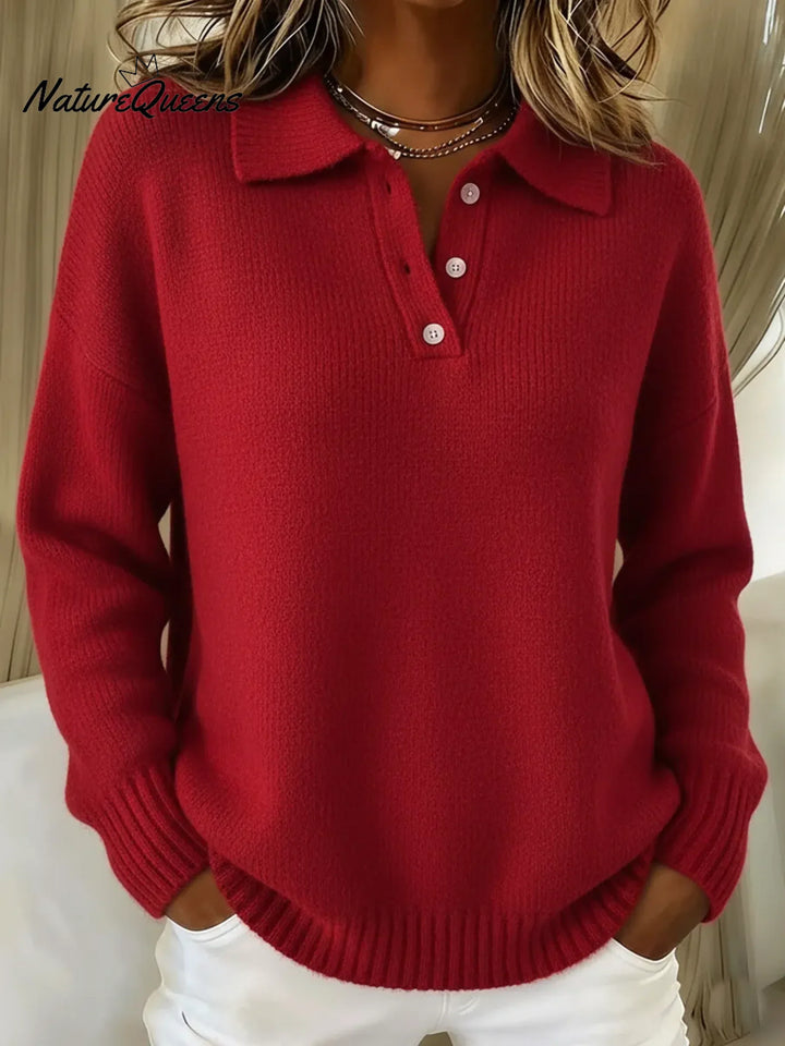 Irivana - Classic Long Sleeve Polo Neck Sweater
