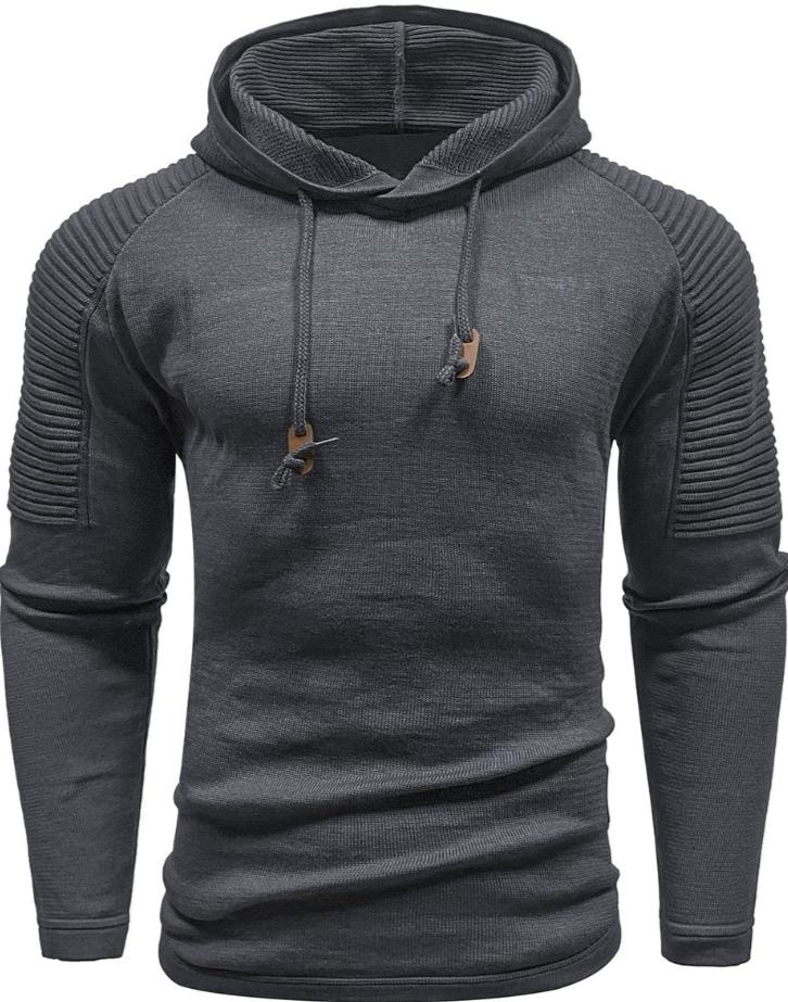 Men’s Knit Hoodie | Slim Fit Pullover | Casual Layering Sweater