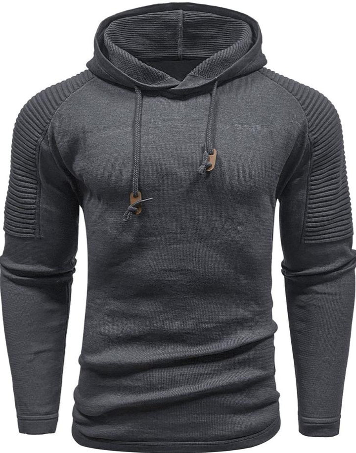 Men’s Knit Hoodie | Slim Fit Pullover | Casual Layering Sweater