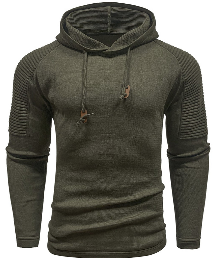 Men’s Knit Hoodie | Slim Fit Pullover | Casual Layering Sweater