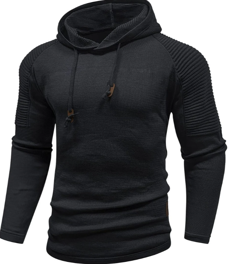 Men’s Knit Hoodie | Slim Fit Pullover | Casual Layering Sweater