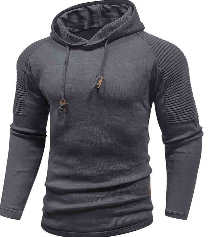 Men’s Knit Hoodie | Slim Fit Pullover | Casual Layering Sweater